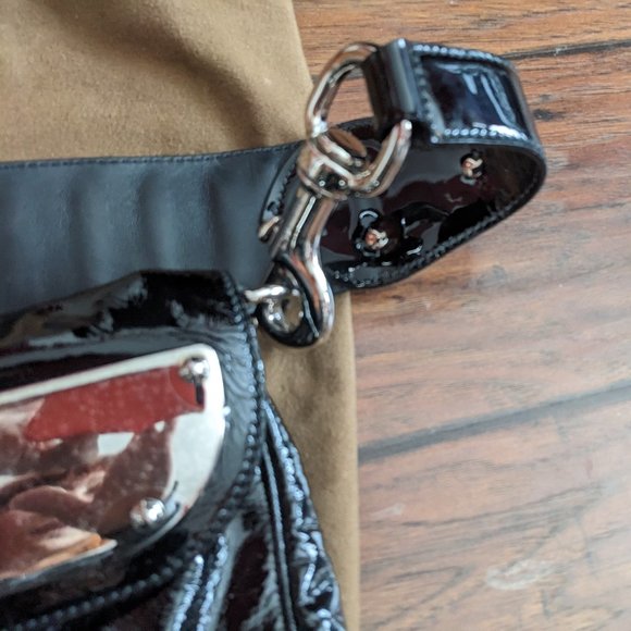 Gucci 2007 Romy Black Patent and Chrome Medium Handbag - Picture 11 of 16